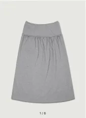 新品) バイムード テラス シャーリング スカート グレー