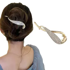 新品 HAPVITAL ヘアクリップ 大きめ しっかりとまる バンスクリップ へあくりっぷ 髪留め クリップ かみどめ クリップ オフィス 大人 女性 通勤 ヘアアクセサリー 人気 韓国 (シンプルな人気モデル)