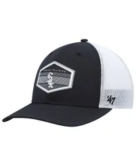 47 ブランド メンズ アクセサリー 帽子 47 Brand Mens Black White Chicago White Sox Spring Training Burgess Trucker Snapback Hat Black White ホワイト