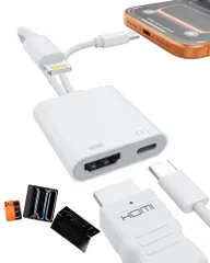 Lightning & USB-C HDMI変換アダプタ 2in1 Digital AVアダプタ MFi認証 大画面で楽しむ 4K 映画・ゲーム・仕事に最適 PD急速充電 設定不要 iPhone/iPad/MacBook/Switch対応as 58736936