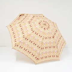 日傘 LIBERTY リバティ USED品 晴雨兼用 アイアンシ オレンジ系 リバティプリント クラシカル 47cm S S9851 のサムネイル