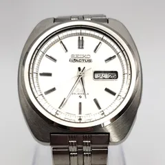 稼働品 セイコー 5アクタス SS 6106-7440 自動巻 ジャンク 修理 ヴィンテージ レトロ シルバー デイデイト 純正ブレス メンズ 通勤 スーツ フォーマル お洒落 社会人 定番 クラシック 上品 オフィス 営業 高級感 落ち着き 部品 A205