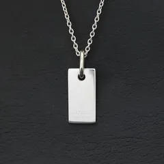 新品同様 美品 GUCCI グッチ プレート ネックレス ペンダント シルバー925 スターリングシルバー 4g