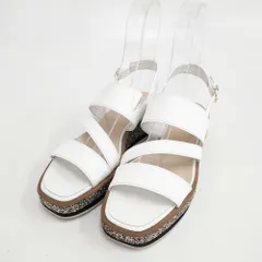 DIANA ラメ入り 厚底サンダル サイズ24cm サンダル ホワイト レディース ダイアナ【中古】6-0413S◎