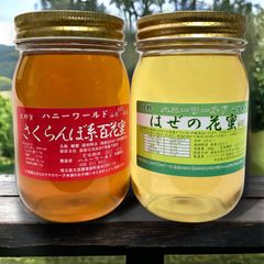希少 生はちみつ 特選はぜ蜂蜜 さくらんぼ系百花蜜 各600g2本セット