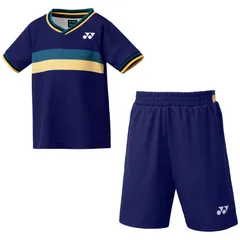 YONEX ヨネックス ジュニアTシャツ/ハーフパンツセット テニス ＴシャツＪＲ 48001j-458、インディゴマリン