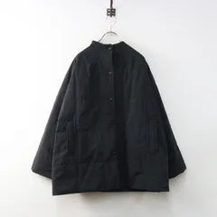2024AW ユニ yuni アンビデックス ノーカラー キルティング パフジャケット F｜ブラック アウター 羽織り【2400014914610】のサムネイル