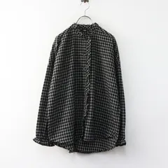 2025AW マーブルシュッド marble SUD ラインチェック フリルブラウス ｜ブラック トップス シャツ 長袖【2400014914740】のサムネイル