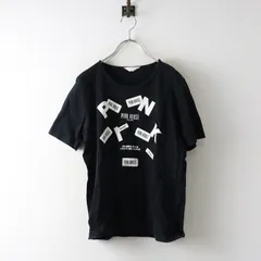 ピンクハウス PINK HOUSE ワッペン付き ロゴプリントカットソー L‖ブラック トップス 半袖 プルオーバー Tシャツ【2400014938623】のサムネイル