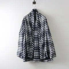 フォーティーファイブアール 45R 45rpm インドネルチェックのカーディガン 0 ブルー×ホワイト／トップス 羽織り【2400014941906】のサムネイル
