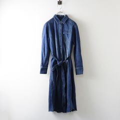 美品 コットンハウスアヤ Cotton House Aya ボタニカル刺繍 コットンリネンラミー丸衿シャツ M ブルー┃ブラウス【2400014923728】 美品 コットンハウスアヤ Cotton House Aya ボタニカル刺繍 コットン