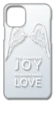 【新品未使用】iPhone11 Pro Max アイフォン11プロマックスクリア ハードケース JOY LOVE 羽 ロゴ (ホワイト) カバー ジャケット スマートフォン