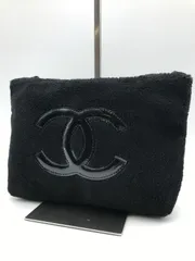 CHANEL　シャネル　ポーチ　ココマーク　ボア　ブラック系　825のサムネイル
