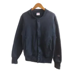 チャンピオン CHAMPION リバースウィーブ スナップカーディガン USA製 ネイビー ノーカラー/HW