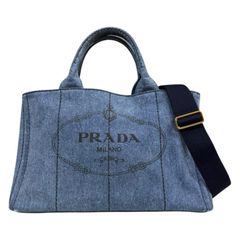 プラダ カナパ S ミニ デニムブルー 2way ショルダー インディゴ