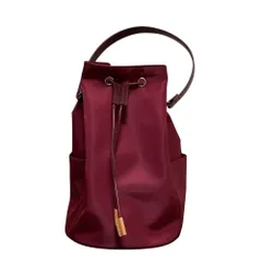 新品同様 ajew エジュー Drawstring bag 巾着 ハンドバッグ ボルドー レディース 古着 中古 USEDのサムネイル