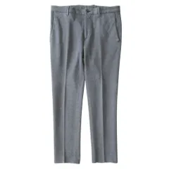 美品 INCOTEX インコテックス スリムフィット クロップド スラックス パンツ ストレッチ サイズ44 グレー メンズ 古着 中古 USED