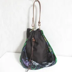 美品 manipuri マニプリ スカーフ付き ワンショルダーバッグ ダークブラウン レディース 古着 中古 USED