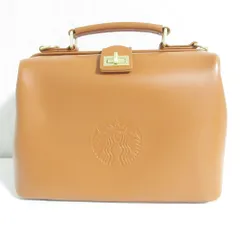 新品同様 STARBUCKS スターバックス マイカスタマイズジャーニーセット 2WAY レザー カフェバッグ ハンドバッグ ブラウン レディース 古着 中古 USED