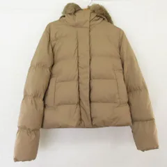 美品 URBAN RESEARCH アーバンリサーチ ラビットファー付き フーデットダウンジャケット サイズ36 ベージュ レディース 古着 中古 USEDのサムネイル