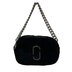 美品 Marc Jacobs マークジェイコブス THE PLUSH SNAPSHOT 2way ショルダーバッグ ブラック レディース 古着 中古 USED