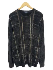 DOCKERS (ドッカーズ) チェック柄ニット セーター 00S 古着 サイズ表記無し カーキ系 メンズ/065のサムネイル