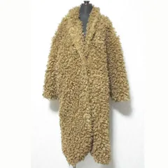 美品 AMERI アメリヴィンテージ エコファー ロングコート ブラウン レディース 古着 中古 USEDのサムネイル