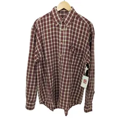 エルメネジルドゼニア Ermenegildo Zegna ヘリンボーン チェック ボタンダウン ネルシャツ メンズ import：L のサムネイル