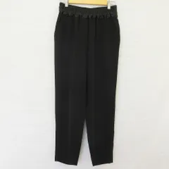 良品 CYCLAS シクラス イージー テーパードパンツ スラックス サイズ38 ブラック レディース 古着 中古 USED