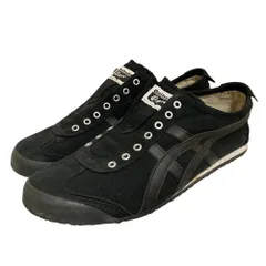 美品 Onitsuka Tiger オニツカタイガー MEXICO 66 SLIP-ON スニーカー スリッポン D3K0Q サイズUS8.5 26.5cm ブラック  メンズ 古着 中古 USED
