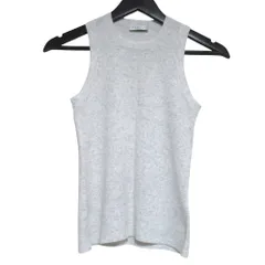 美品 BRUNELLO CUCINELLI ブルネロクチネリ カシミヤ ラメ リブニット ノースリーブカットソー タンクトップ Lサイズ グレー レディース 古着 中古 USEDのサムネイル