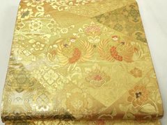 平和屋着物○西陣 川島織物 六通柄 本袋帯 松 金銀糸 正絹 逸品