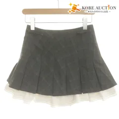 ■ トリートユアセルフ キャロットスカート ショートパンツ ボトムス 学生制服風 チェック レディース F(S)ダークグレー系 タグ付き未使用のサムネイル