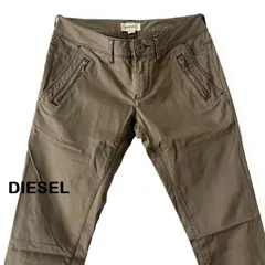 【DIESEL/ディーゼル】デザインパンツ ボトムス カラーパンツ チノパン ストレート カーキベージュ（中古）のサムネイル