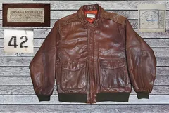 ⚠️⚠️ 雰囲気◎ 42インチ BANANA REPUBLIC バナナリパブリック 1980s~ ビンテージ A-2 レザージャケット フライトジャケット バナリパ