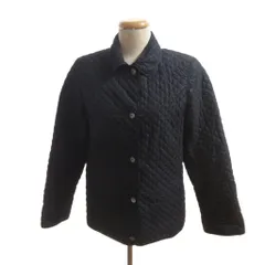 バーバリー ロンドン BURBERRY LONDON キルティングジャケット ノバチェック 黒 ブラック 9 レギュラーカラー/HW