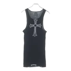 【載せ直し】【激レア】Chromehearts リブタンクトップ　ノースリーブ CHROME HEARTS（クロムハーツ） OLD オールド フレア バックプリント
