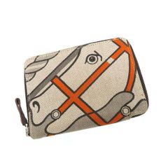 HERMES エルメス スティープル GM カドリージュ トワルアッシュ 長財布