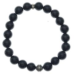 CHROME HEARTS 6mm ブラックトルマリンビーズブレスレット - メルカリ