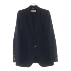 SAINT LAURENT PARIS (サンローランパリ) ナロー ピークドラペル 1B ウール テーラードジャケット ネイビー 625435のサムネイル