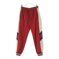 GUCCI (グッチ) Neoprene Track Webbed Pant 715190 XJETH サイドロゴ トラックパンツ レッドのサムネイル