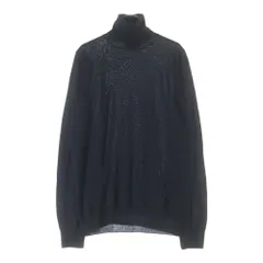 HERMES (エルメス) シルク混 カシミヤニット タートルネック 長袖ニット セーター ブラックのサムネイル