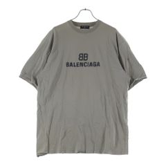 超美品 正規品 バレンシアガ Tシャツ スプレーロゴ ぼかしロゴ グレー
