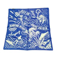 NEIGHBORHOOD ネイバーフッド ROUGH AND RUGGED ラフアンドラゲッド NHRR.RUINED C-BANDANA バンダナ ハンカチ ブルー系【中古】のサムネイル