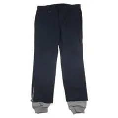 SOPH ソフ UE-189009 HEM LAYERED RIBBED PANT ヘム レイヤード リベット ロング パンツ ネイビー系 3【中古】のサムネイル