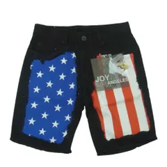 JOYRICH ジョイリッチ 星条旗 デニム ショーツ ハーフ ショート パンツ 中国製 ブラック系 ブルー系 レッド系 29【中古】のサムネイル