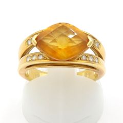 ❤️【BVLGARI】♡ブルガリ❤️ピラミデ✨シトリン❤️リング ❤️750（WG）❤️ ❤️【BVLGARI】♡ブルガリ❤️ピラミデ✨シトリン❤️リング ❤️750