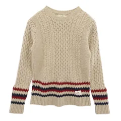 NEIGHBORHOOD ネイバーフッド 14AW 142MANH-KNM01 DAKOTA W-CREW LS ダコタ ウール クルーネック ニット セーター ベージュ系【中古】のサムネイル