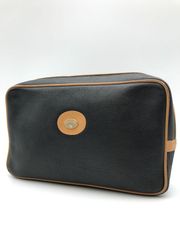 希少品 バーバリー クラッチバッグ ホースロゴ レザー ネイビー ヴィンテージ 希少品 バーバリー クラッチバッグ ホースロゴ レザー ネイビー