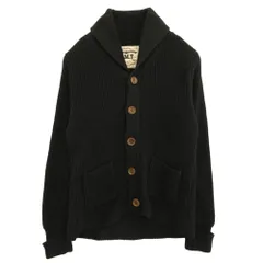 TMT ティーエムティー TKN-F13-04 HANDMADE SHAWL COLLAR CARDIGAN リネン混 ショールカラー ニット カーディガン ブラック系 S【中古】のサムネイル